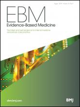 Evidence Based Medicine: 19 (4)